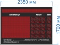 Спортивное табло для бассейна №20. Размер 2350х1700х60/90 мм. 