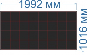 р 7,62 (244х244 мм., 36х36 пикселей) Габаритный размер 1992х1016х130/90 мм. Размер информационного поля: 1952х976 мм. Цвет  RGB.