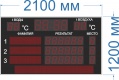 Спортивное табло для бассейна №29. Размер 2100х1200х60/90 мм. 