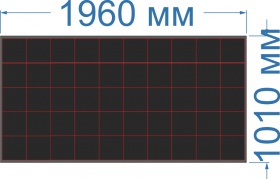 р 6 (192х192 мм., 32х32 пикселей) Габаритный размер 1960х1010х130/90 мм. Размер информационного поля: 1920х970 мм. Цвет  RGB
