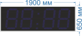 Электронные часы-термометр для улицы (Яркость светодиода 3,5 кд. - прямое солнце). Высота знака 500 мм. Цвет свечения синий. Количество символов 4. Толщина 90/100/150 мм.