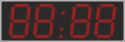 Электронные часы-термометр для улицы (Яркость светодиода 3,5 кд. - прямое солнце). Высота знака 70 см. Количество символов 4. Размер 2500х900х60 мм.