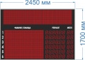 Спортивное табло для бассейна №22. Размер 2450х1700х60/90 мм. 