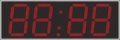 Электронные часы-термометр для улицы (Яркость светодиода 3,5 кд. - прямое солнце). Высота знака 70 см. Количество символов 4. Размер 2500х900х60 мм.